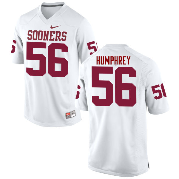 Men Oklahoma Sooners #56 Creed Humphrey College Football Jerseys Game-White
